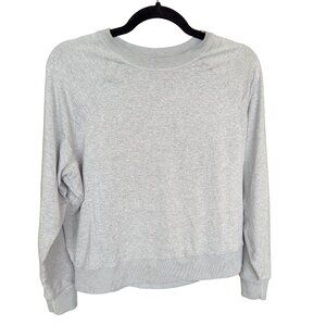 Vuori Long-Sleeve Halo Crew Pale Grey Heather Sweatshirt